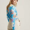 Blouse Silk Aquarius Print*Herzen's Angelegenheit Sale