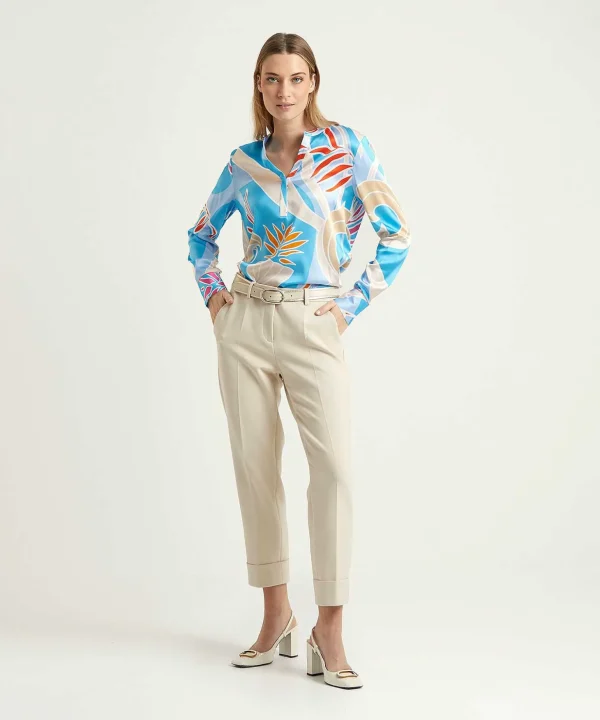 Blouse Silk Aquarius Print*Herzen's Angelegenheit Sale