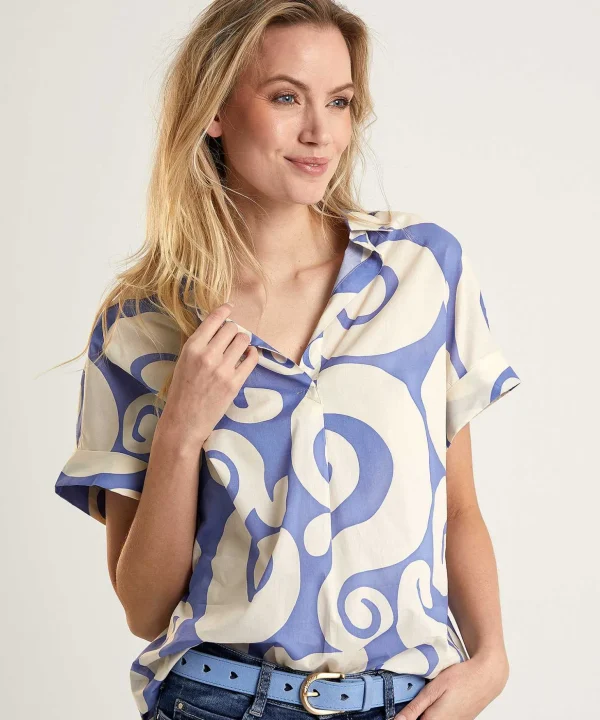 Cotton Voile Blouse Derry New*0039 ITALY Best Sale