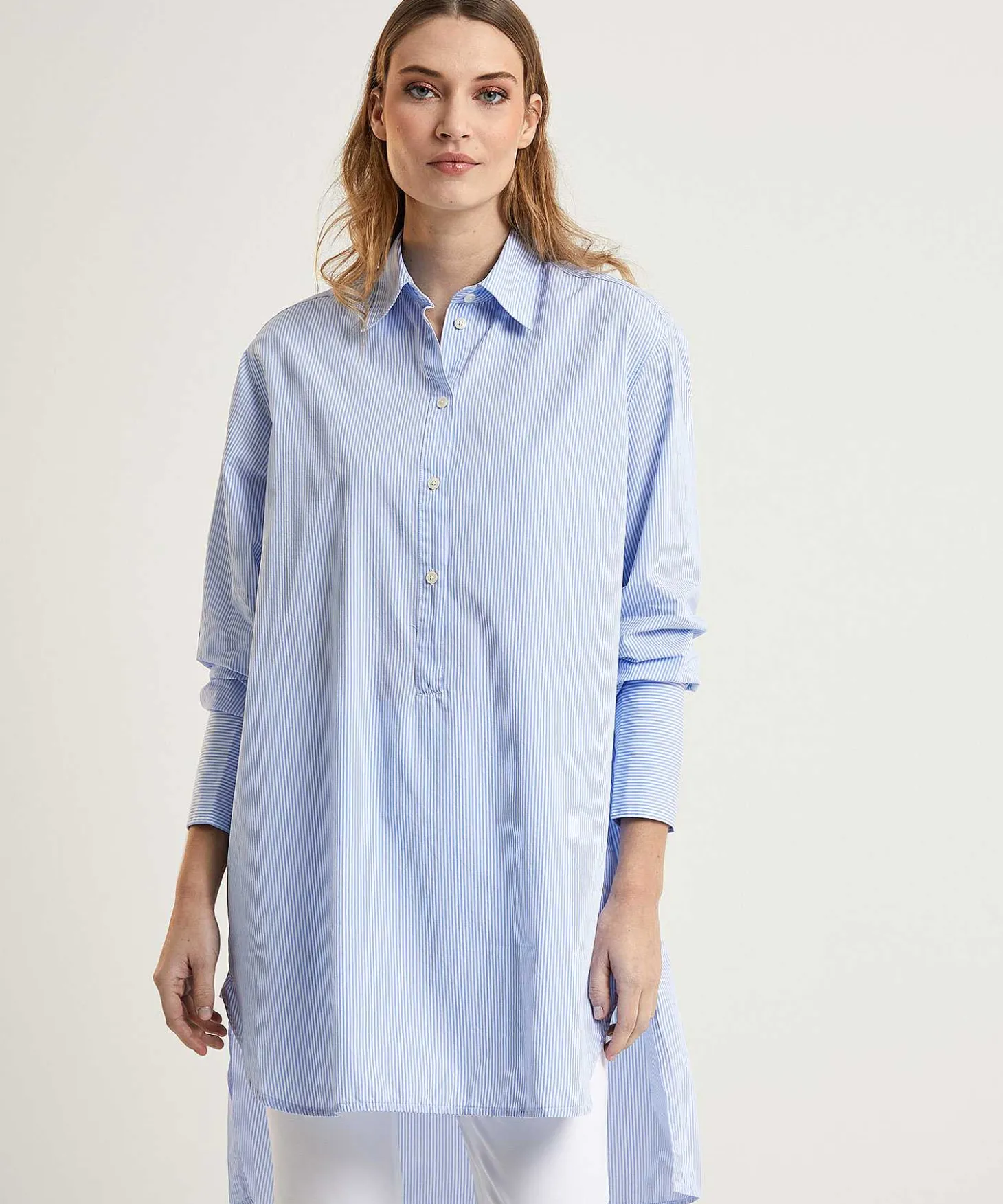 italy_poplin_shirt_dress_0.webp Poplin Shirt Dress With Stripe Avery*0039 ITALY Hot