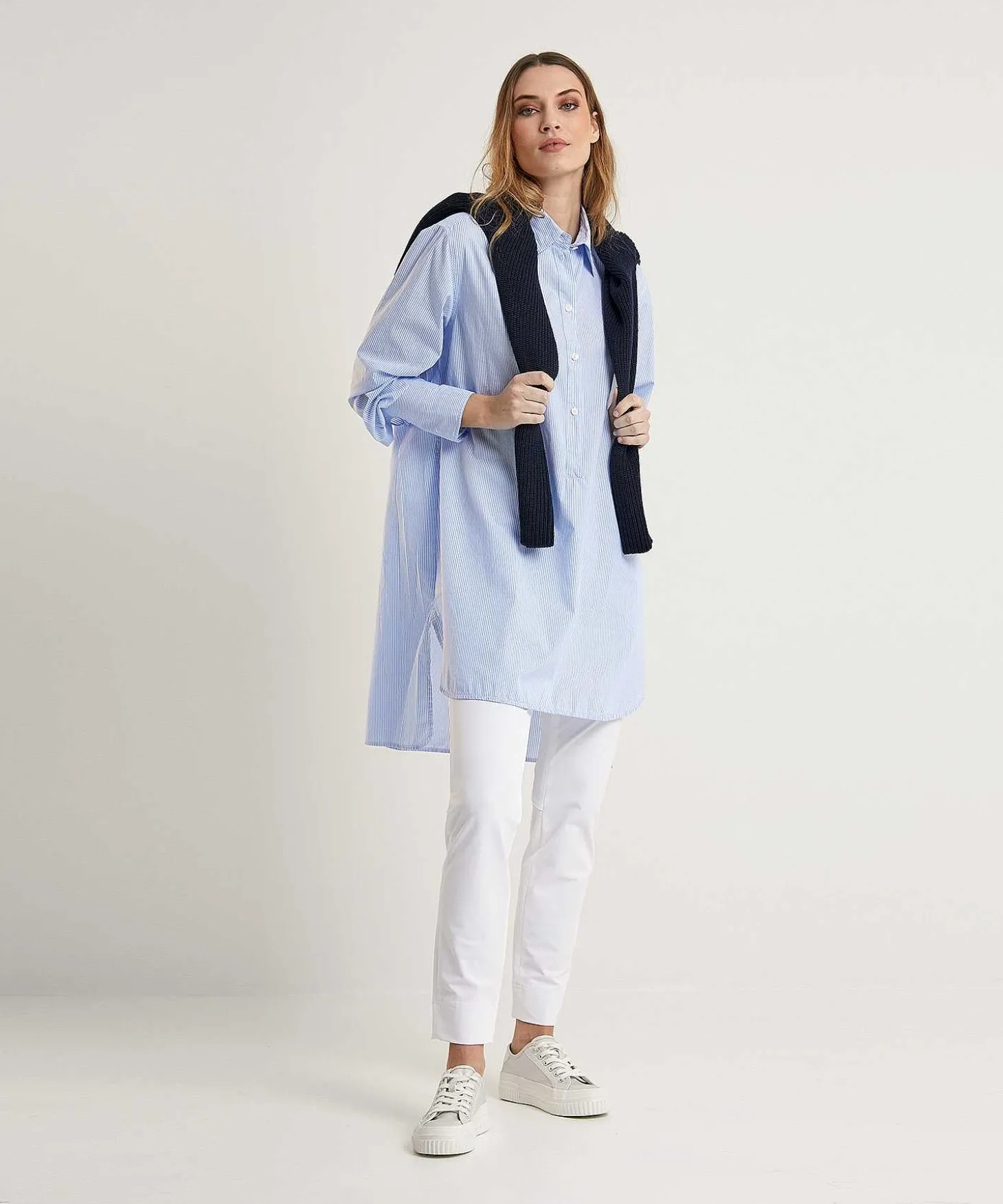 italy_poplin_shirt_dress_1.webp Poplin Shirt Dress With Stripe Avery*0039 ITALY Hot