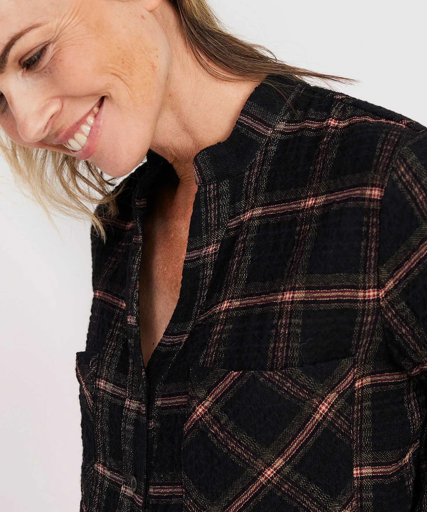 jane_lushka_blouse_checke_1.webp Blouse Checked Rama*Jane Lushka Clearance