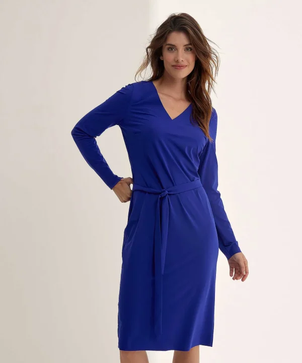 Dress V-Neck Travel Fabric Nyka*Japan TKY Sale