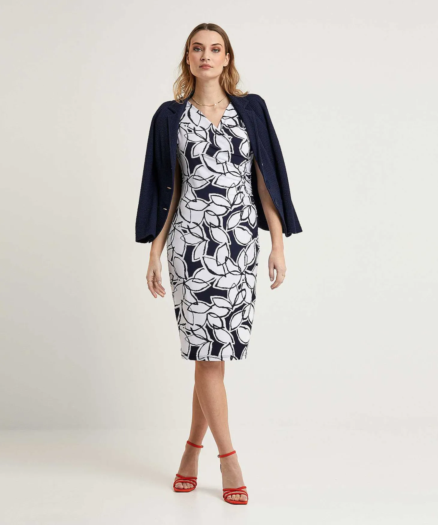 joseph_ribkoff_dress_leaf_0.webp Dress Leaf Print*Joseph Ribkoff Cheap