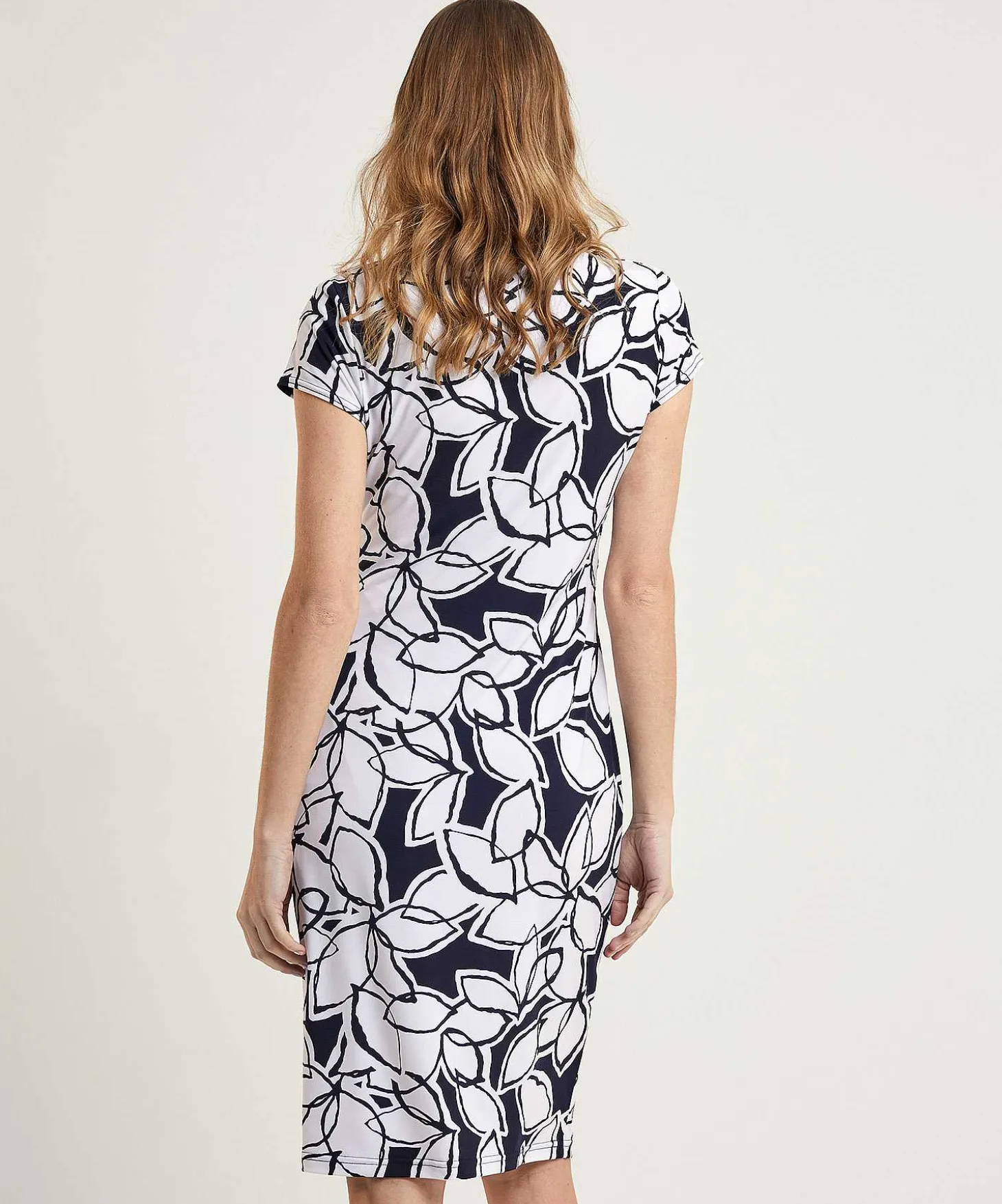 joseph_ribkoff_dress_leaf_2.webp Dress Leaf Print*Joseph Ribkoff Cheap