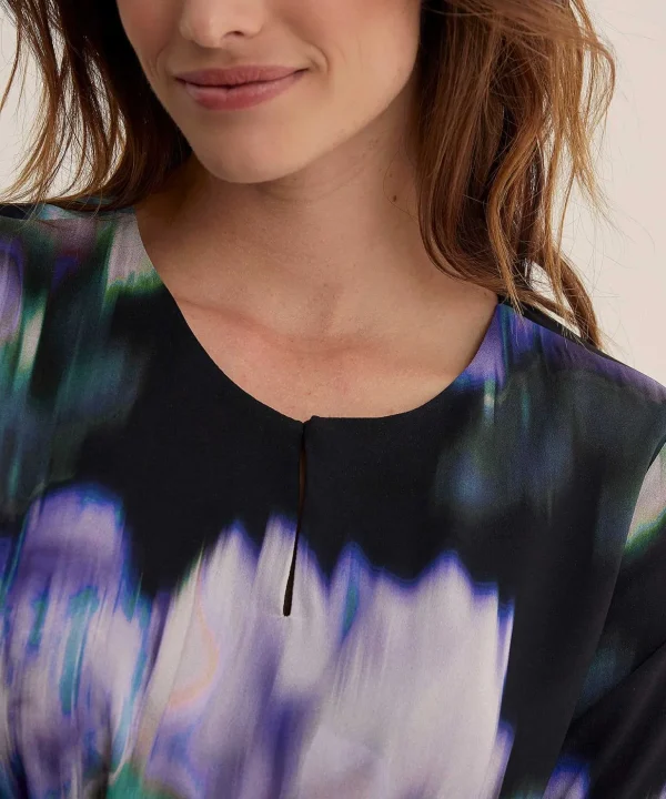 Blouse Faded Flower Print Wendy*KYRA Outlet