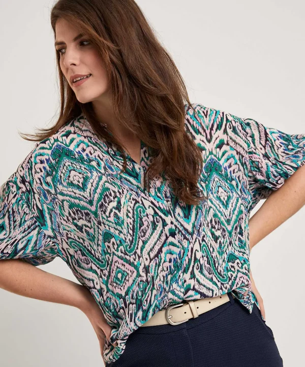 Blouse Ikat Print Titia*KYRA Cheap