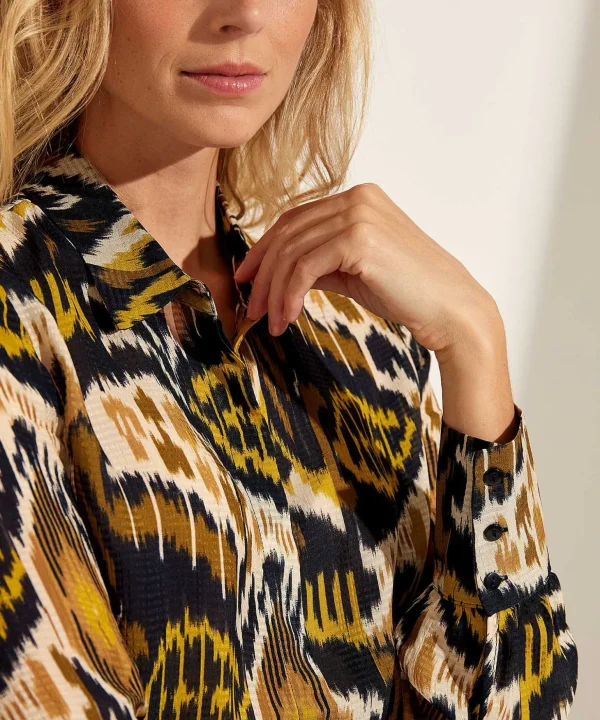 Blouse Ikat Print Vixie*KYRA Discount