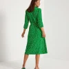 Button Down Dress Dot Print Raquel*KYRA Fashion