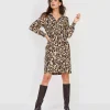 Crepe Dress Animal Print Britta*KYRA Online