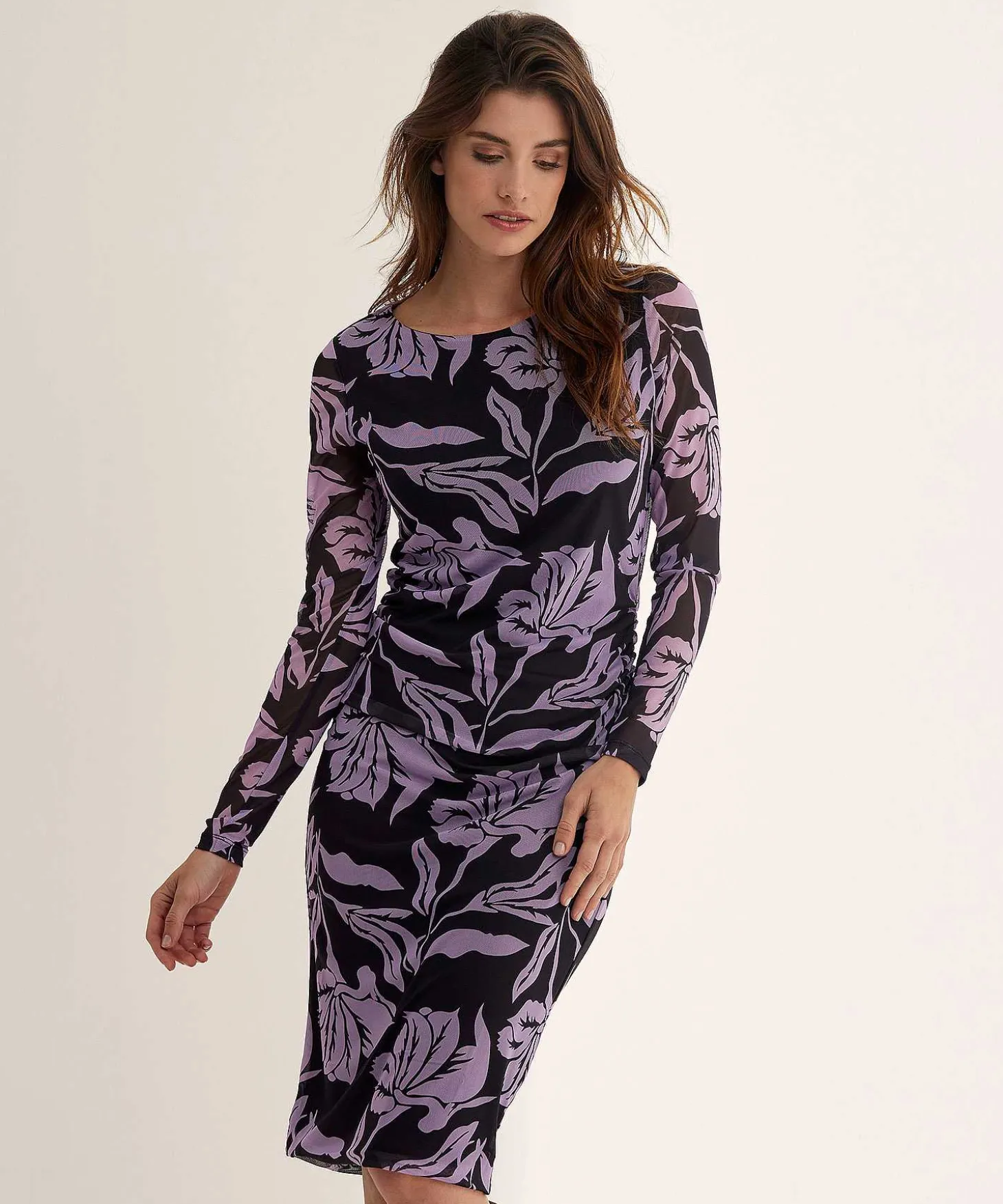 kyra_dress_mesh_flower_pr_3.webp Dress Mesh Flower Print Maja*KYRA Discount