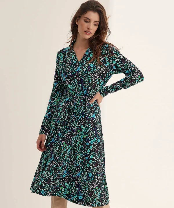 Dress With Belt Flower Print Jasmine*KYRA Discount