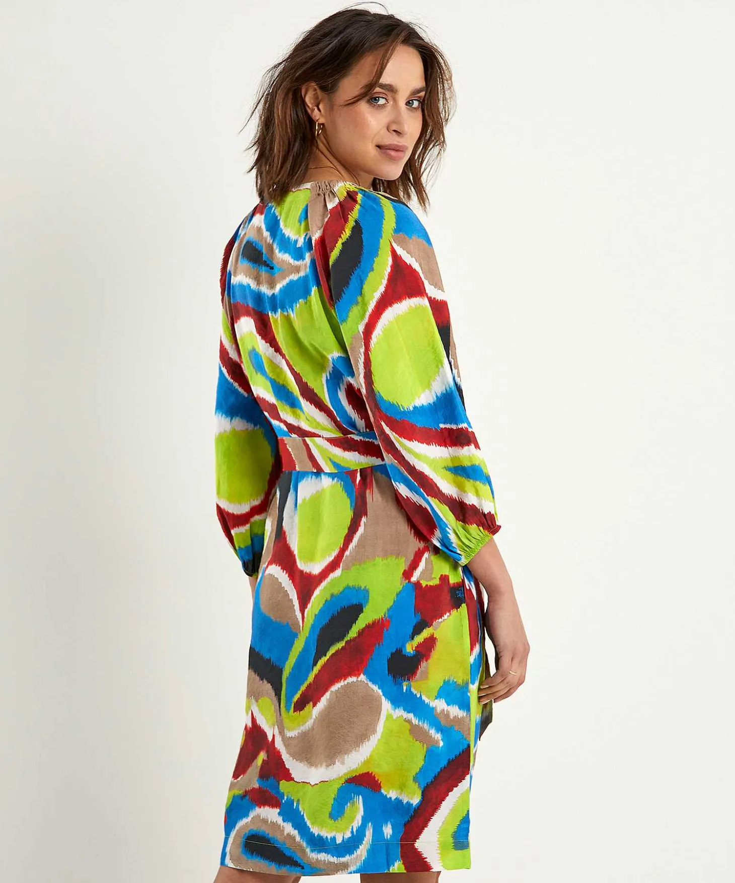 kyra_dress_with_belt_mult_3.webp Dress With Belt Multicolor Esmee*KYRA Best