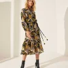 Dress With Button Belt And Ikat Print Vidia*KYRA Sale