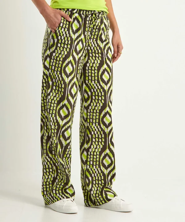 Linen Mix Pants Ikat Print Miranda*KYRA New