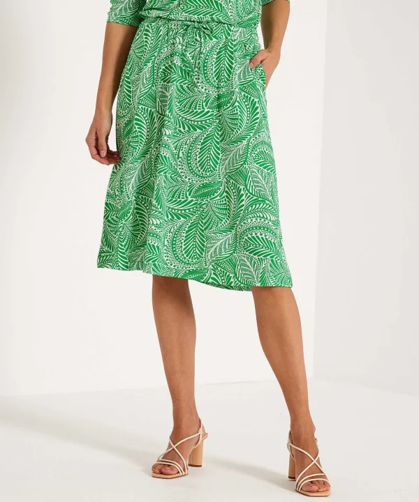 Skirt Leaf Print Verda*KYRA Online
