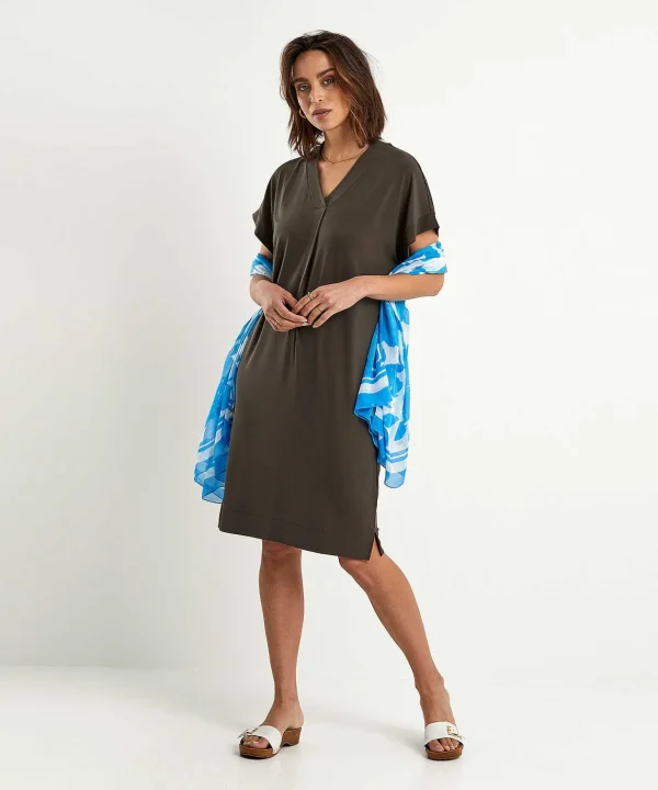Slinky Dress V-Neck Puck*KYRA Store