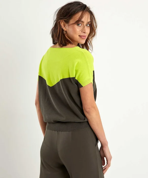 Sweater V-Shape Colorblock Alika*KYRA Discount