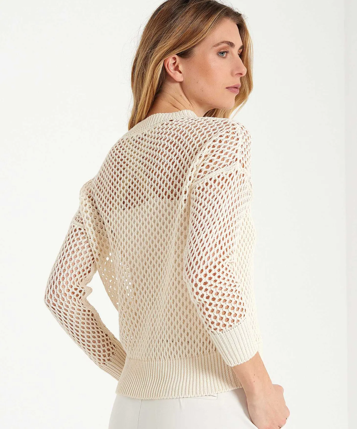 lasalle_openwork_sweater__0.webp Openwork Sweater Linen Mix*LaSalle Hot