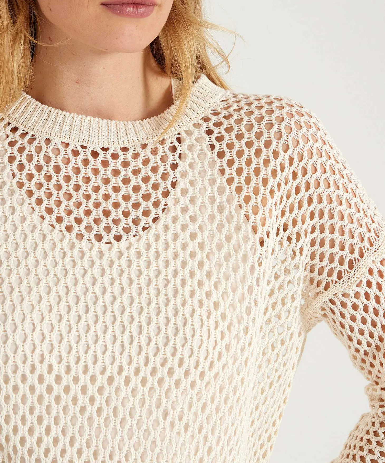 lasalle_openwork_sweater__3.webp Openwork Sweater Linen Mix*LaSalle Hot