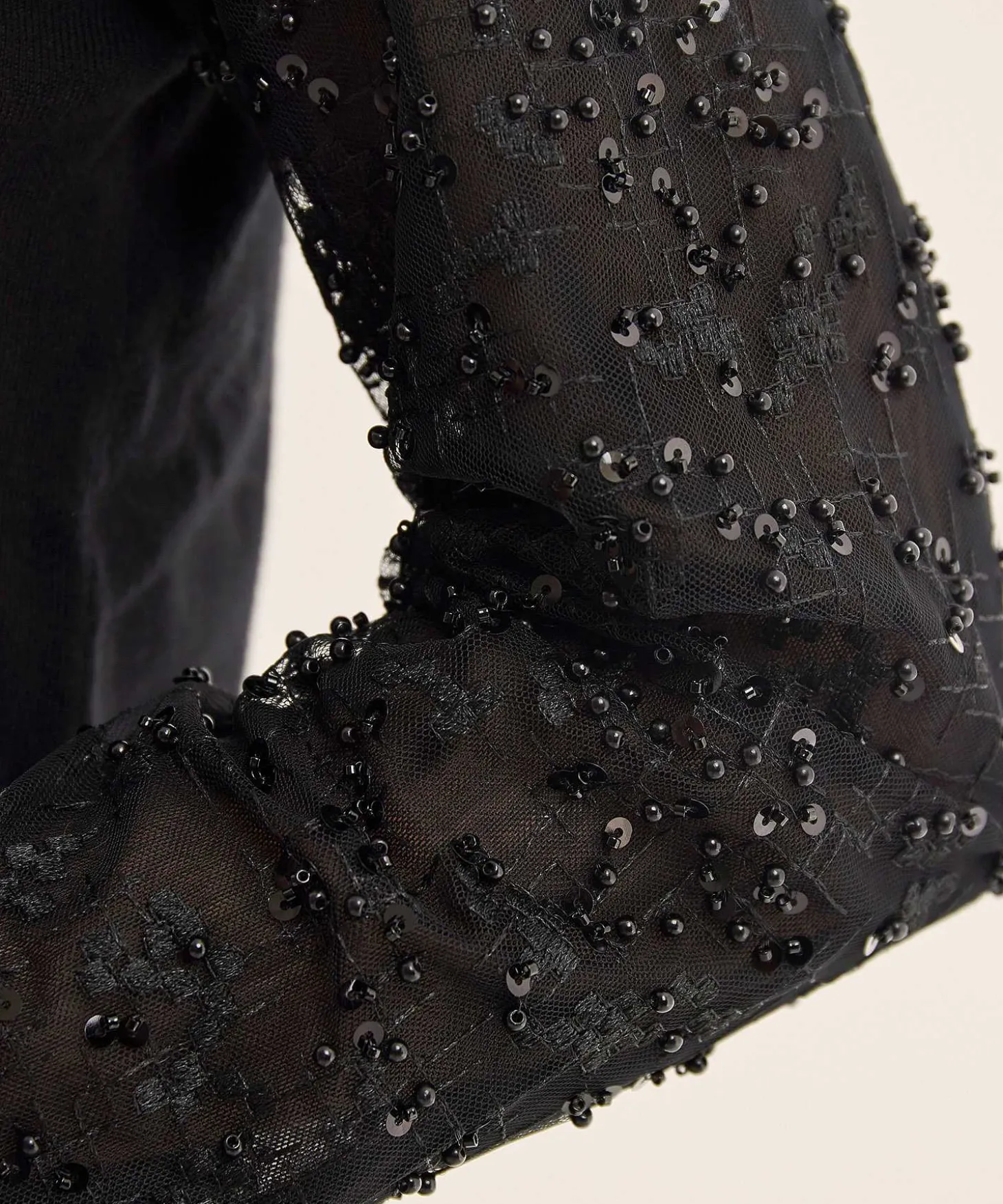 leo__ugo_sweater_transpar_0.webp Sweater Transparent Sleeve With Sequins/Beads*Leo & Ugo Store