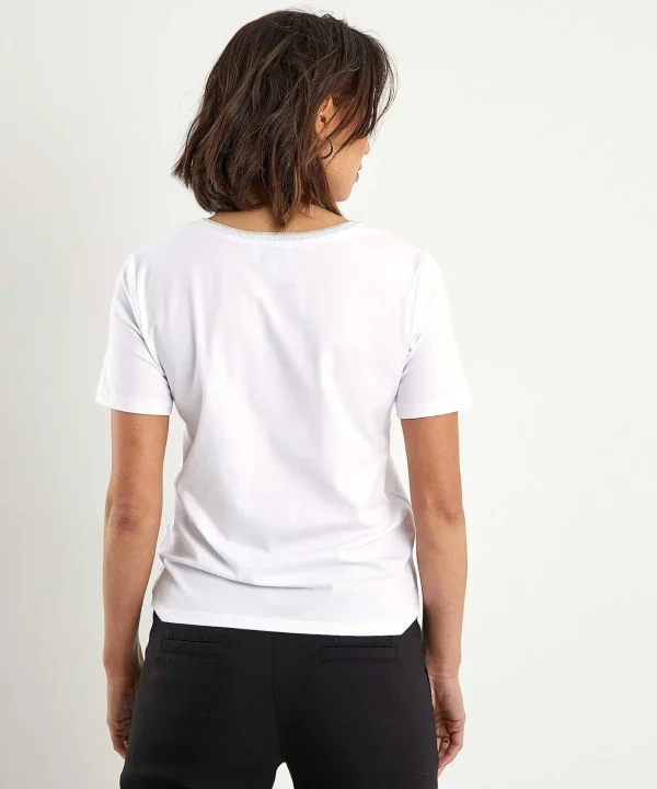 T-Shirt Fashion Print With Pearls*Leo & Ugo Flash Sale