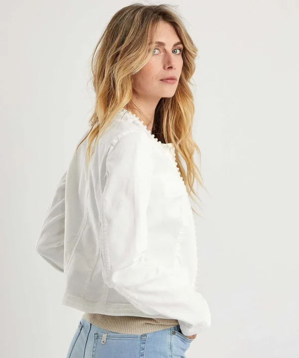 Denim Jacket With Pearls*LIU JO Best Sale