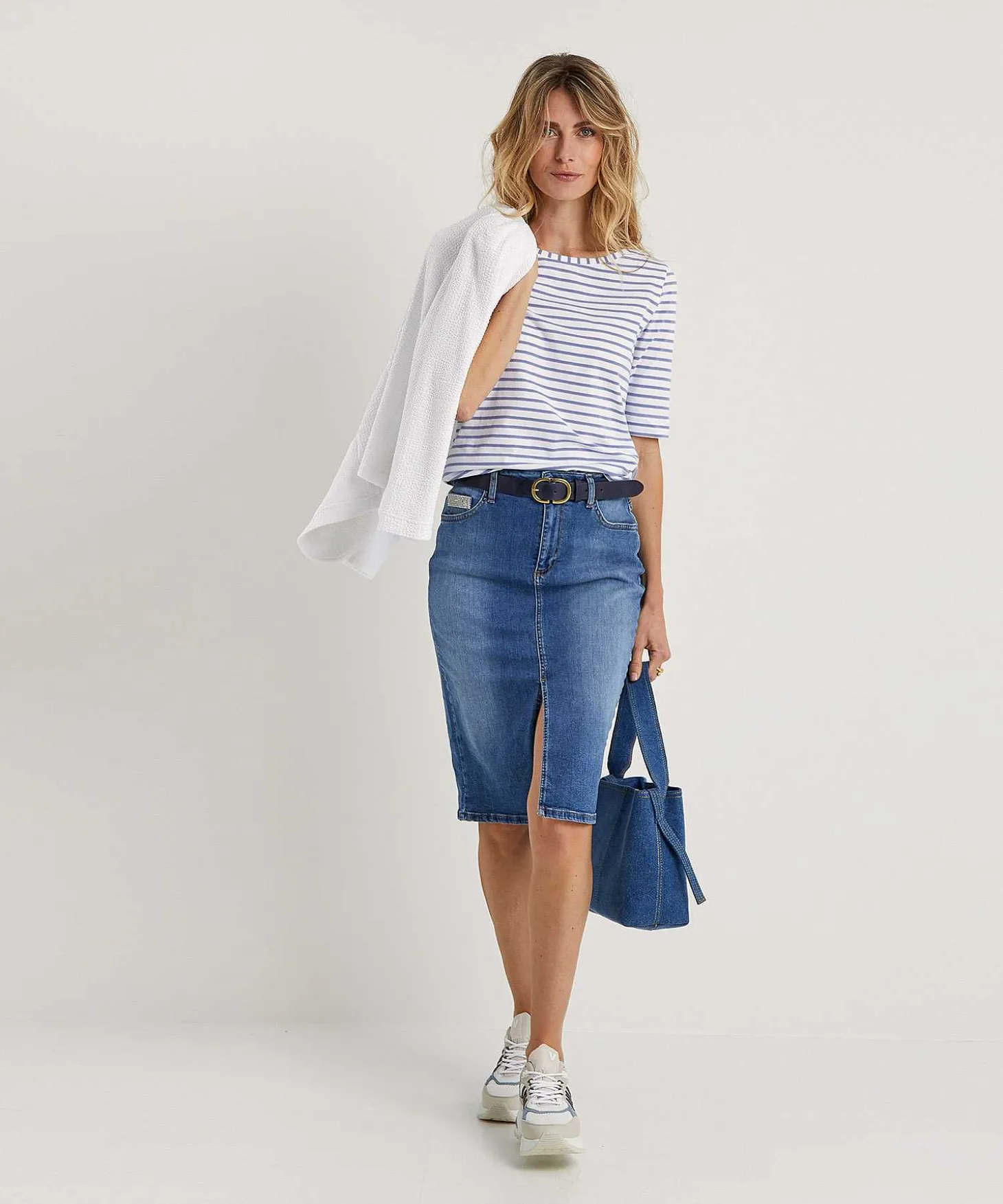 liu_jo_denim_skirt_with_s_2.webp Denim Skirt With Split*LIU JO Best Sale
