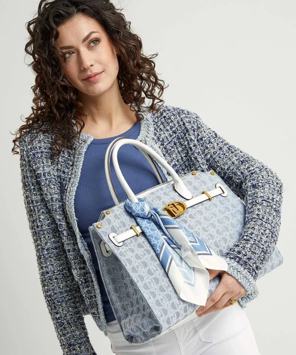 Handbag Text Print Denim*LIU JO Best