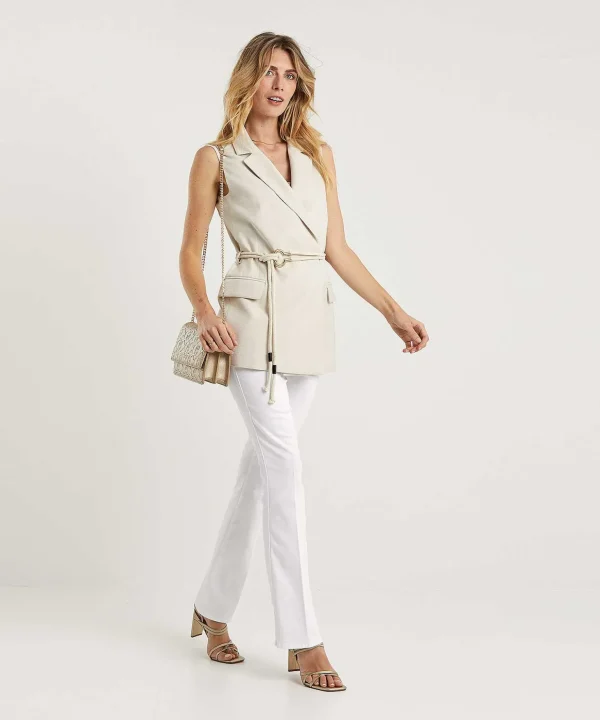 Shiny Sleeveless Blazer*LIU JO Best Sale