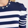 Striped Sweater With Pearls*LIU JO Fashion