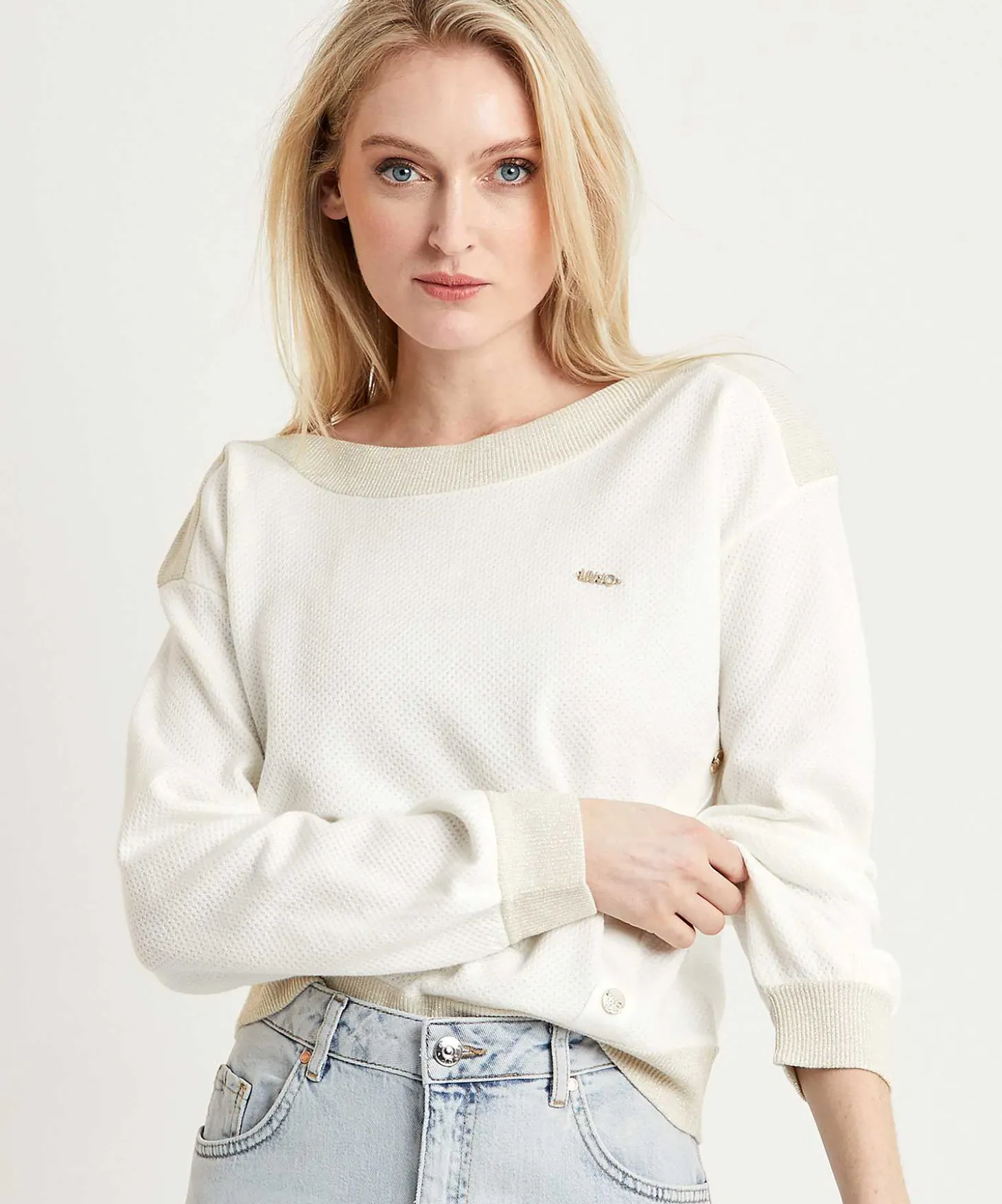 liu_jo_sweater_lurex_and__1.webp Sweater Lurex And Buttons*LIU JO Cheap