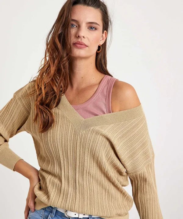Sweater V-Neck Lurex*LIU JO Shop