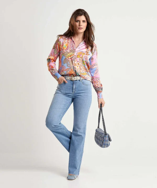 Silky Blouse Multiflower*Louis and Mia Cheap