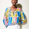 Blouse Ramie Graphic Print*Luisa Cerano Best Sale