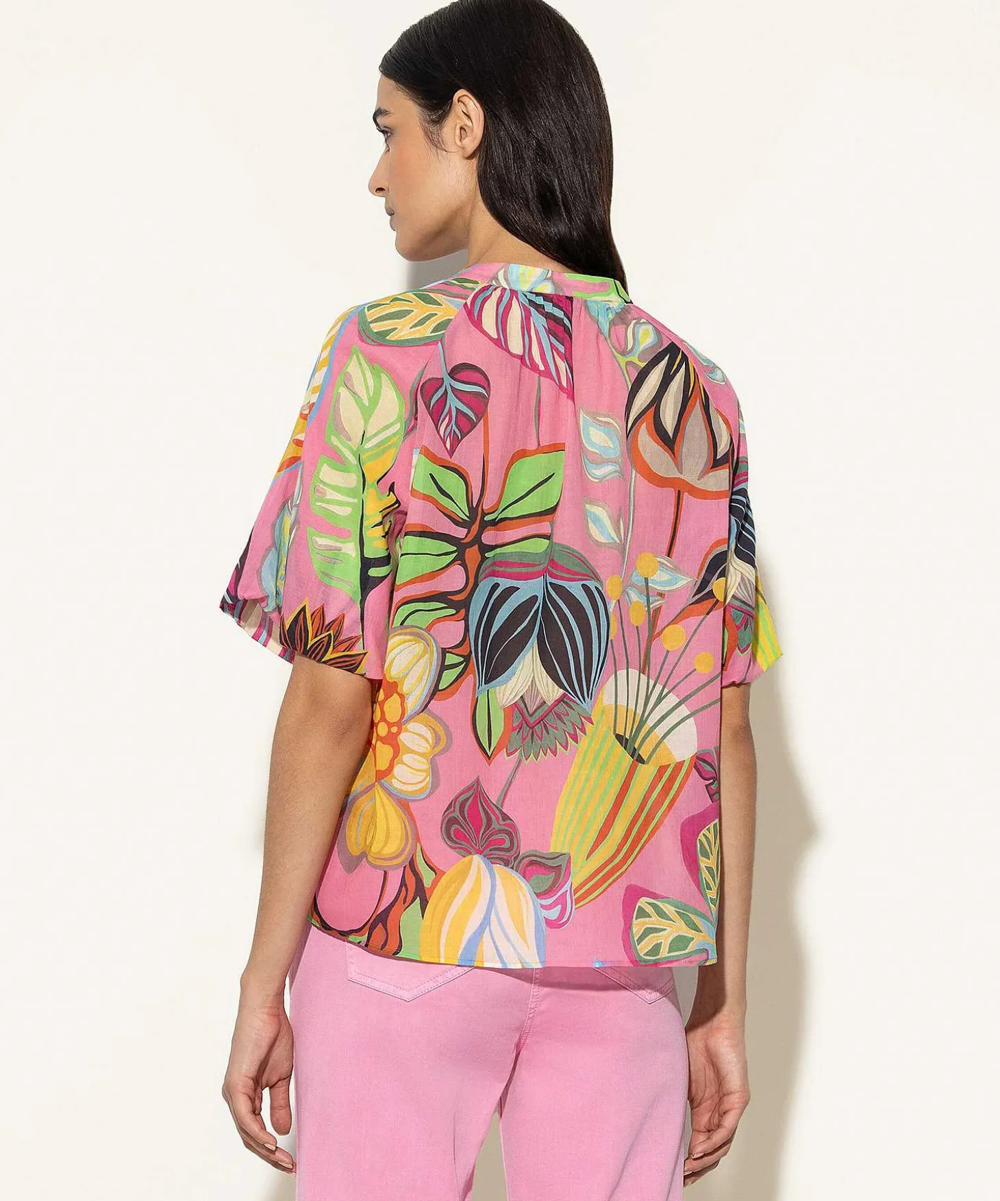 luisa_cerano_blouse_tropi_0.webp Blouse Tropical Flower Print*Luisa Cerano Discount
