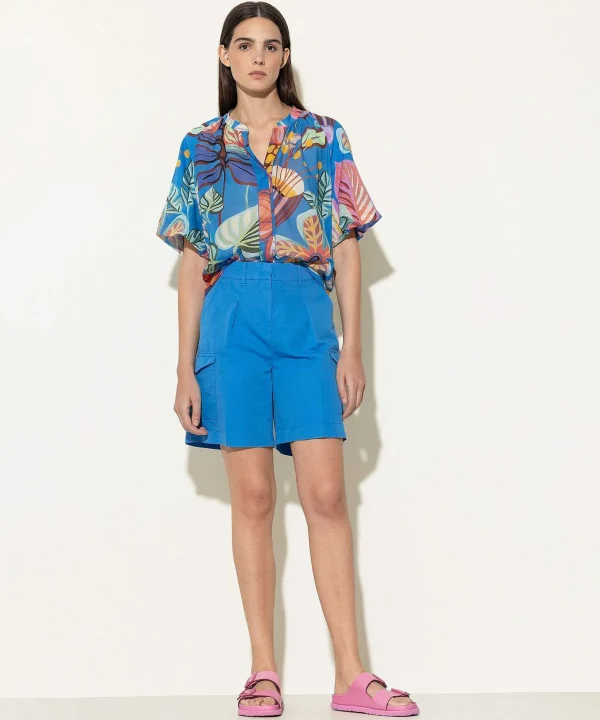 Blouse Tropical Flower Print*Luisa Cerano Shop