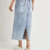 Denim Skirt With Split*Luisa Cerano Online