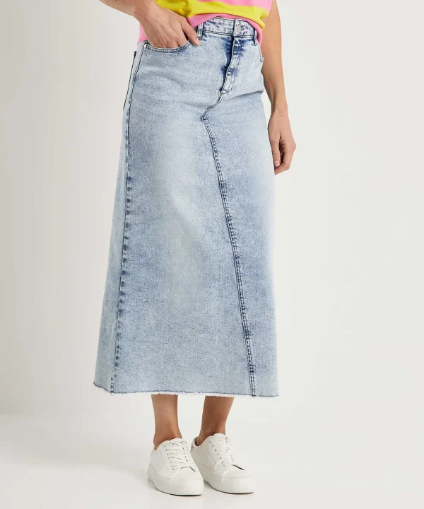 Denim Skirt With Split*Luisa Cerano Online