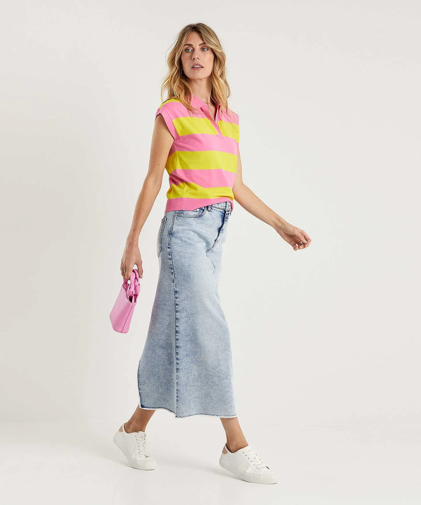 luisa_cerano_denim_skirt__3.webp Denim Skirt With Split*Luisa Cerano Online