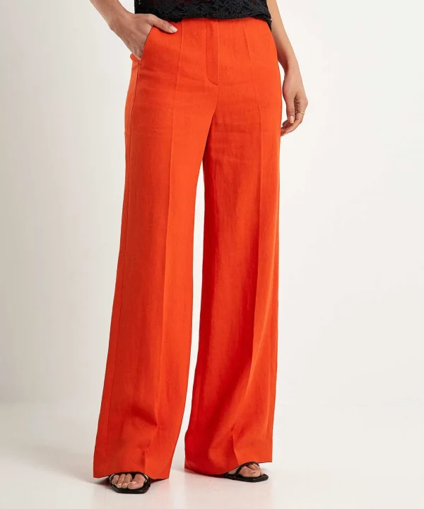 Linen Blend Wide Leg Pants*Luisa Cerano Fashion