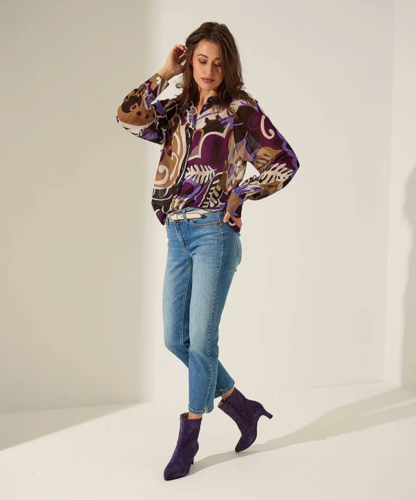 Voile Blouse Flower Print*Luisa Cerano Cheap