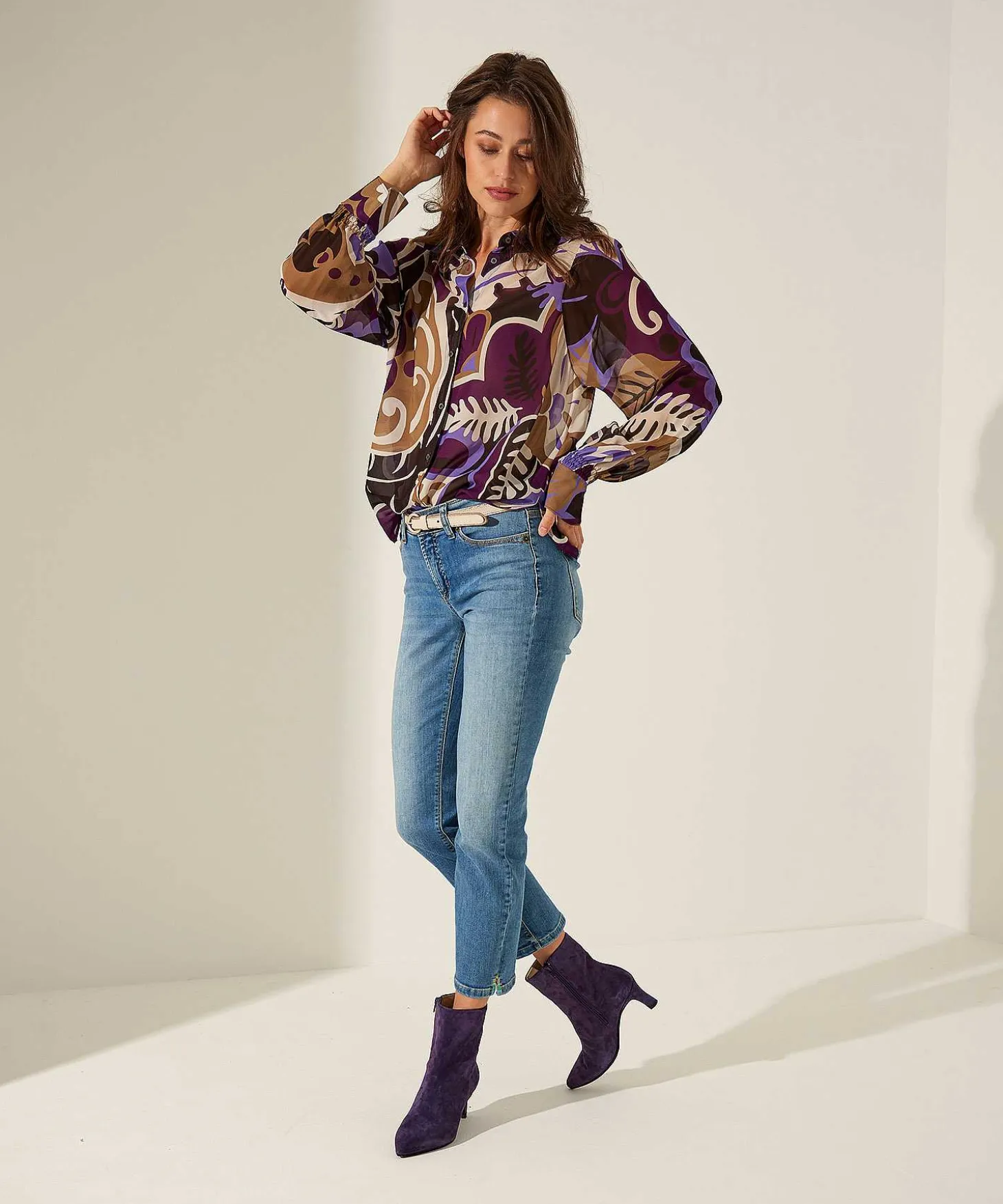 luisa_cerano_voile_blouse_3.webp Voile Blouse Flower Print*Luisa Cerano Cheap
