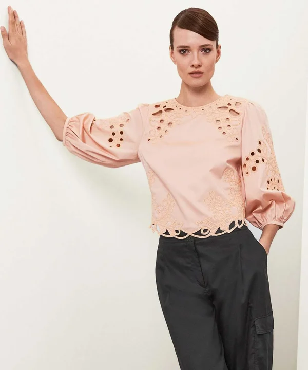 Marc Cain Blouse Embroidery*Marc Cain Collections Hot