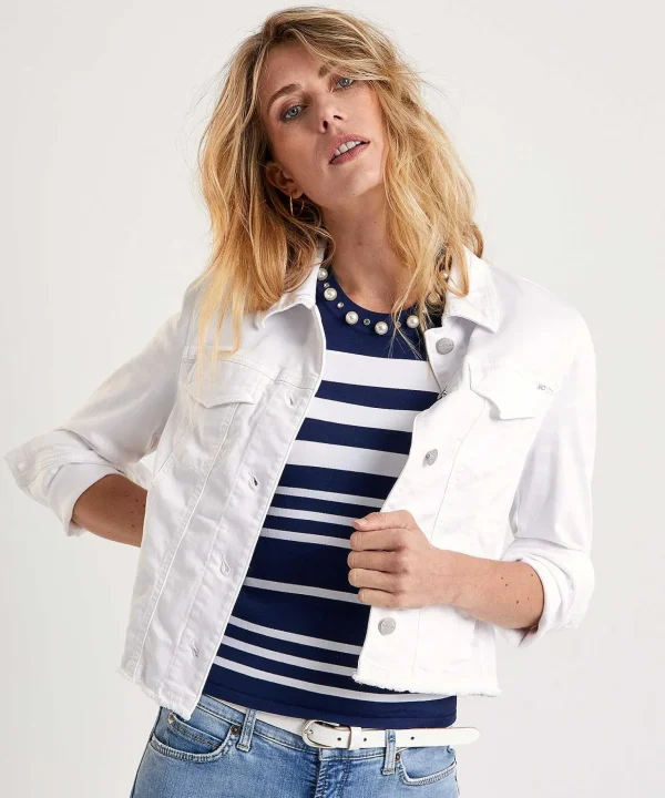 Marc Cain Denim Jacket With Frays*Marc Cain Additions Clearance