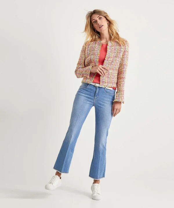 Marc Cain Multicolor Boucle Vest Jacket*Marc Cain Collections Hot