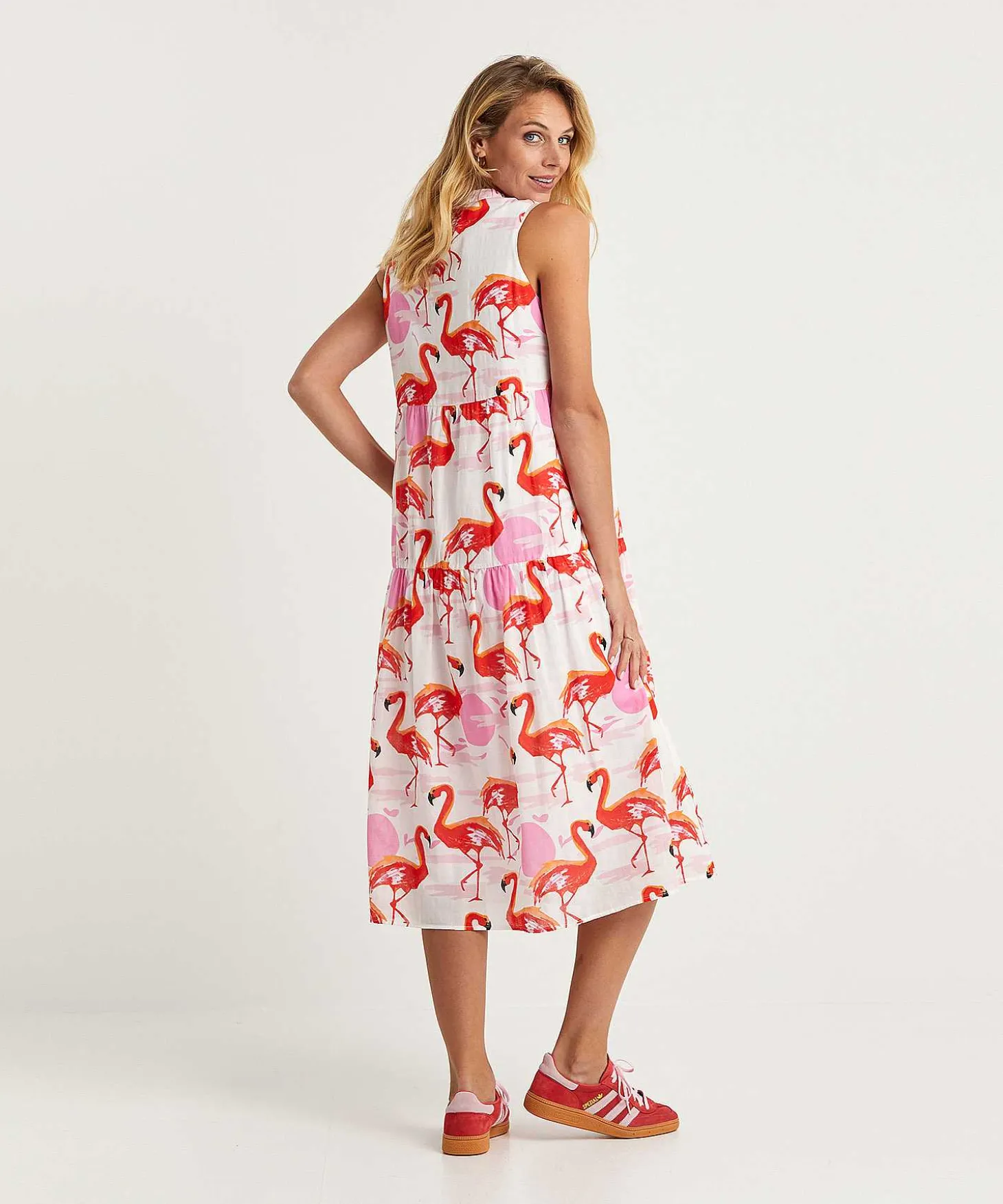 marc_cain_sleeveless_dres_2.webp Marc Cain Sleeveless Dress Flamingo*Marc Cain Additions Fashion