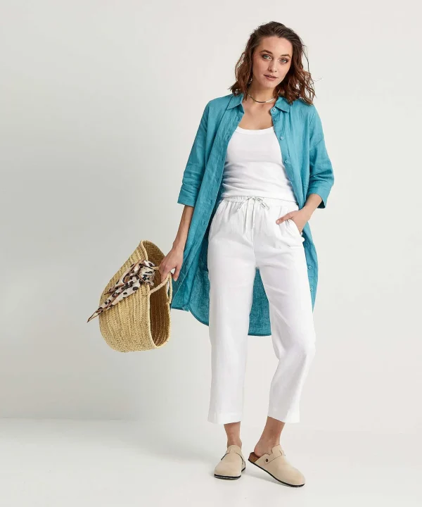 Cropped Pants Linen Mix Wusu*Marc Cain Sports Outlet