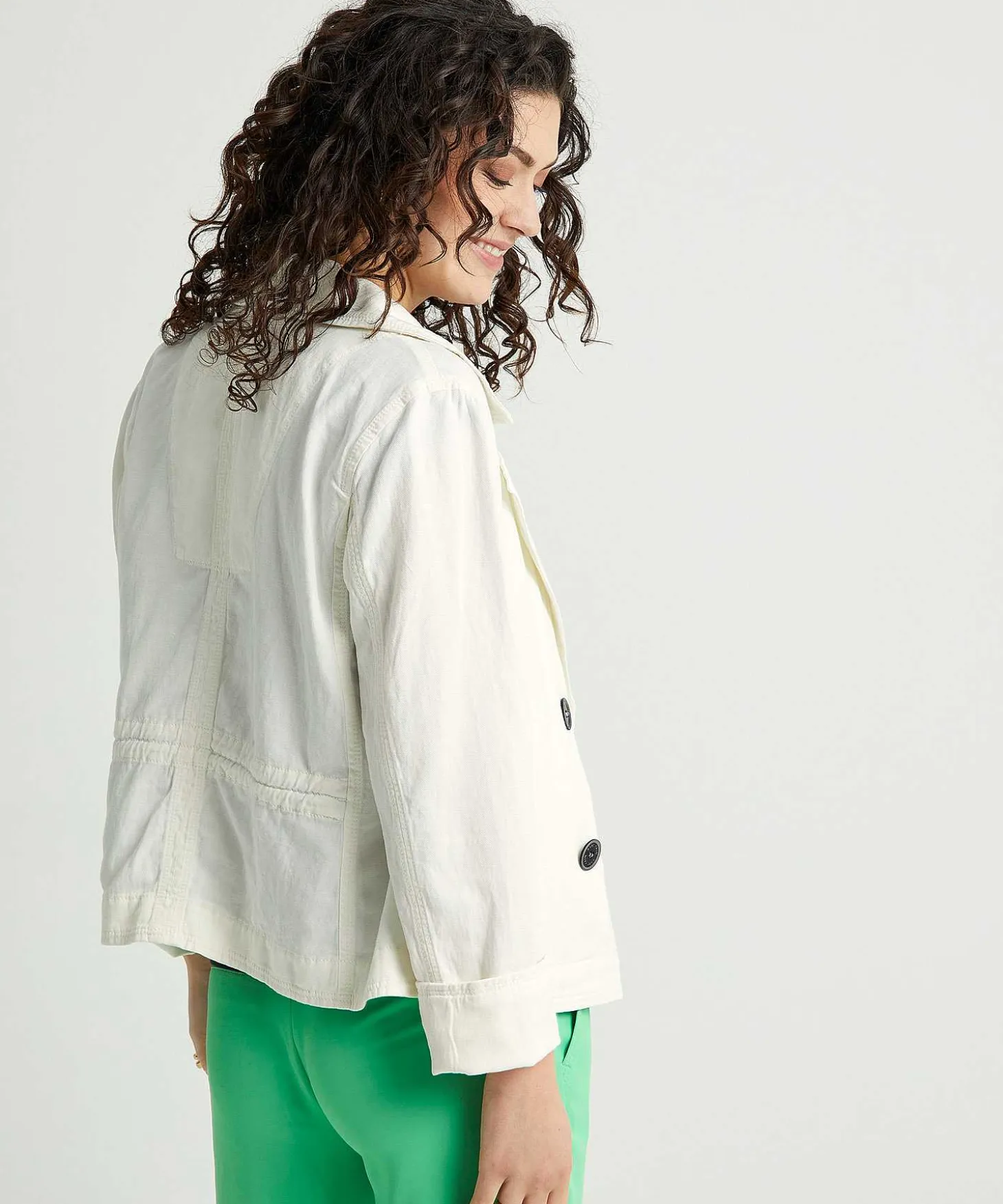 marc_cain_sports_linen_bl_0.webp Linen Blend Short Caban Jacket*Marc Cain Sports Fashion