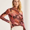 Soft Mesh Top Mountain Print*Marc Cain Sports Outlet
